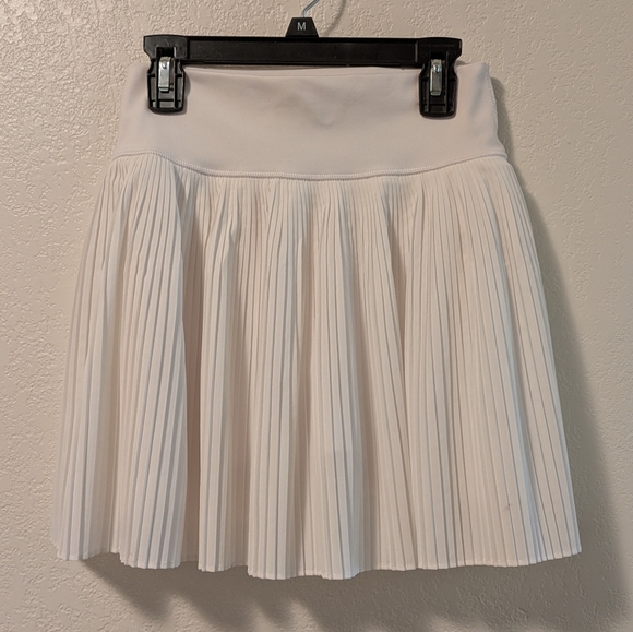 Yogalicious Dresses & Skirts - Yogalicious White A-Line Pleated Mini Skirt With Shorts